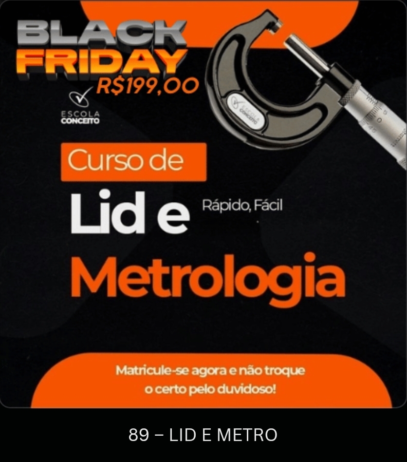 LID E METROLOGIA EAD PROMOÇÃO 